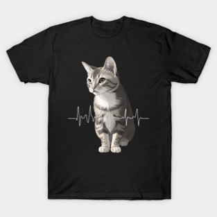 Heartbeat Cat T-Shirt