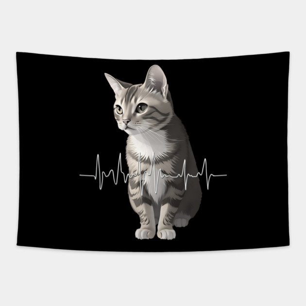 Heartbeat Cat Tapestry by Pixel Threads 