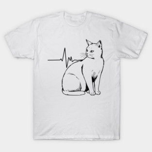 Heartbeat Cat T-Shirt