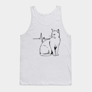 Heartbeat Cat Tank Top