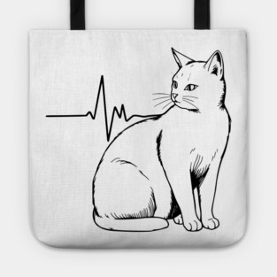 Heartbeat Cat Tote