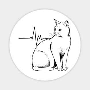 Heartbeat Cat Magnet