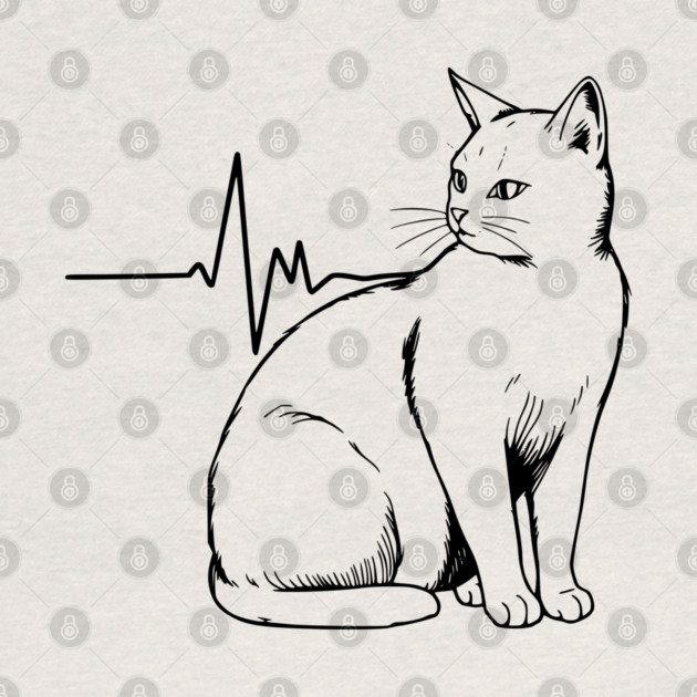Heartbeat Cat by Pixel Threads 