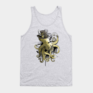 Steampunk octopus Tank Top