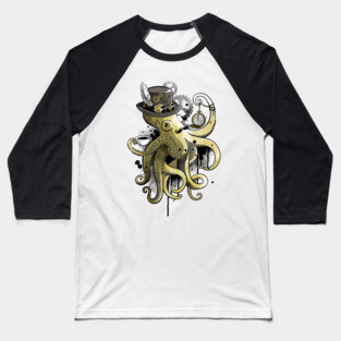 Steampunk octopus Baseball T-Shirt