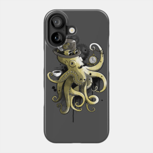 Steampunk octopus Phone Case