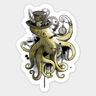 Steampunk octopus Sticker