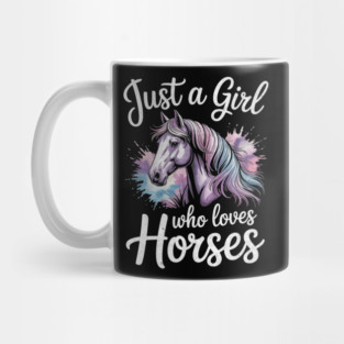 Horse Just a Girl Who Loves Horseback Riding Equestrian Farm Mug