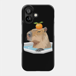 Yuzu Spa Treatment Geometric Capybara Phone Case