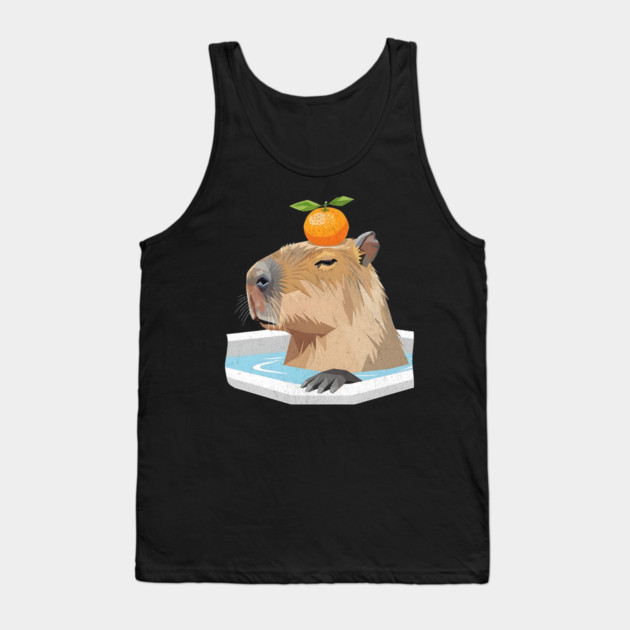 Yuzu Spa Treatment Geometric Capybara Tank Top by Designed By Marty
