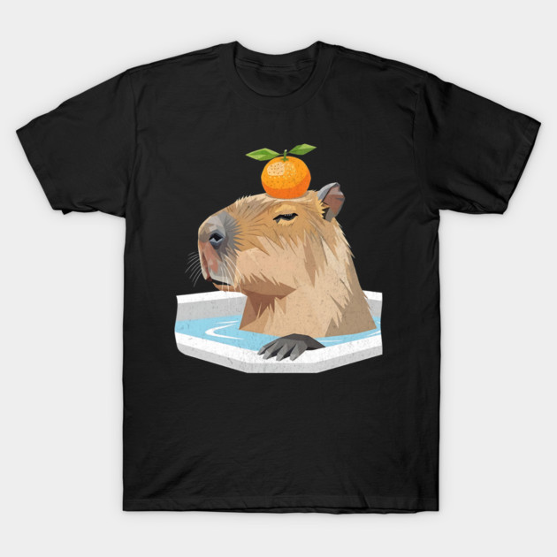 Yuzu Spa Treatment Geometric Capybara T-Shirt by Designed By Marty