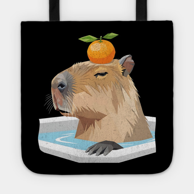 Yuzu Spa Treatment Geometric Capybara Tote by Designed By Marty