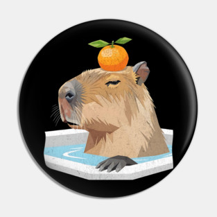 Yuzu Spa Treatment Geometric Capybara Pin