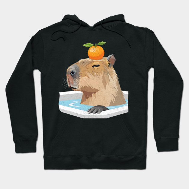 Yuzu Spa Treatment Geometric Capybara Hoodie by Designed By Marty