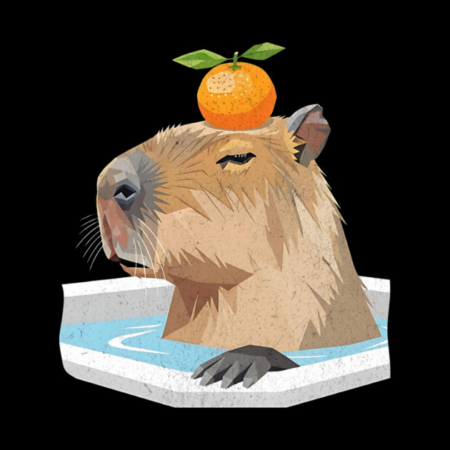 Yuzu Spa Treatment Geometric Capybara by Designed By Marty