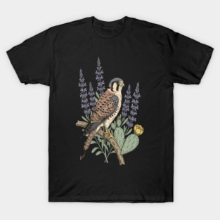 American Kestrel Desert Sage Vintage Art T-Shirt