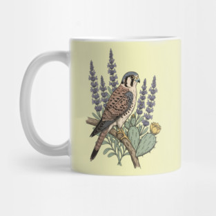 American Kestrel Desert Sage Vintage Art Mug