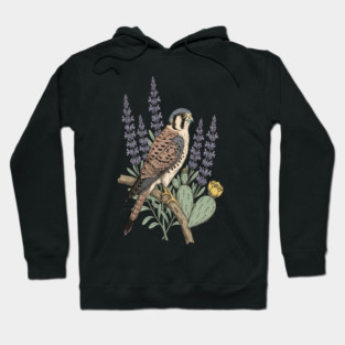 American Kestrel Desert Sage Vintage Art Hoodie