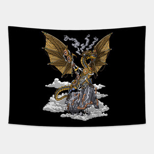 Steampunk Dragon Tapestry