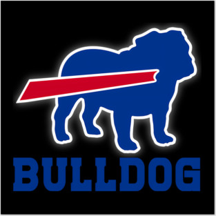 Buffalo Bills English Bulldog Posters and Art