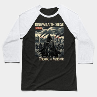 Ringwraith Siege Terror of Mordor Baseball T-Shirt