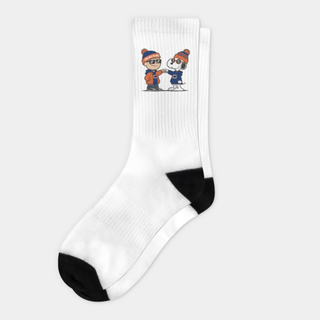 Snoopy Chicago Bears Socks by sewidak_jaran