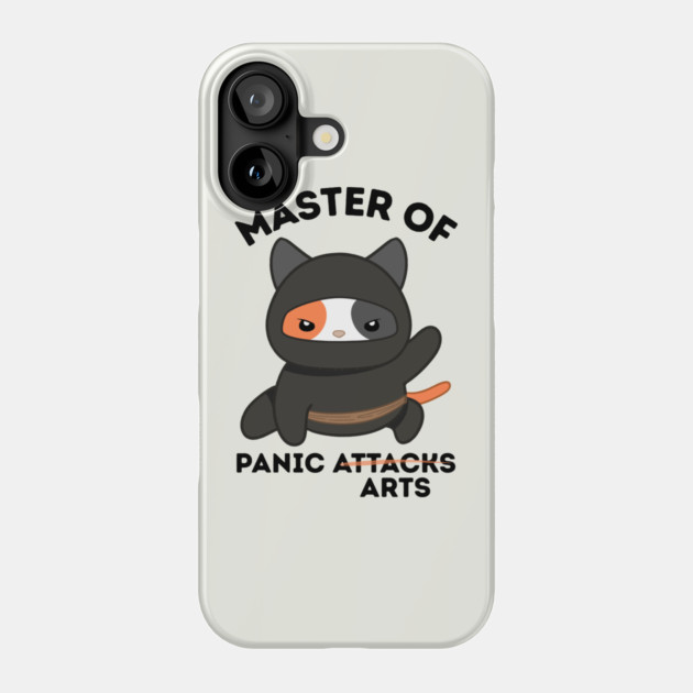 Master Of Panic Attacks Ninja Cat Phone Case by The WYLD Tribe
