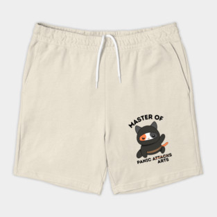 Master Of Panic Attacks Ninja Cat Shorts