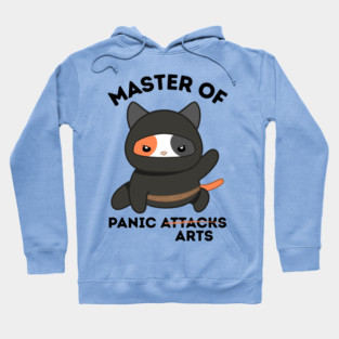 Master Of Panic Attacks Ninja Cat Hoodie