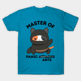 Master Of Panic Attacks Ninja Cat T-Shirt
