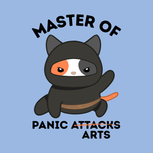 Master Of Panic Attacks Ninja Cat by The WYLD Tribe