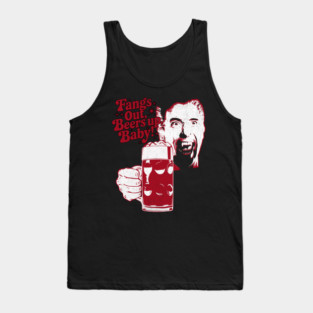 Fangs Out, Beers Up – Vintage Dracula Drinker Design Tank Top