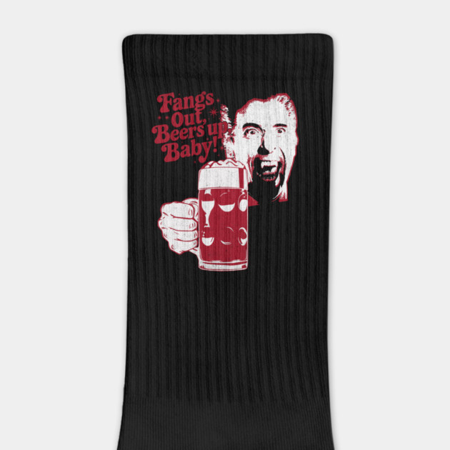 Fangs Out, Beers Up – Vintage Dracula Drinker Design by Joaddo