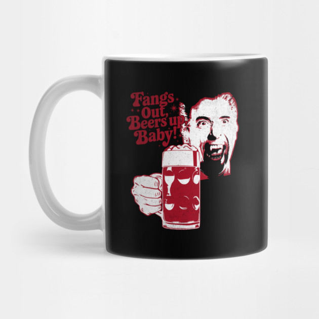 Fangs Out, Beers Up – Vintage Dracula Drinker Design by Joaddo
