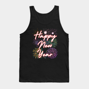 Fireworks and Festive Happy New Year Tank Top