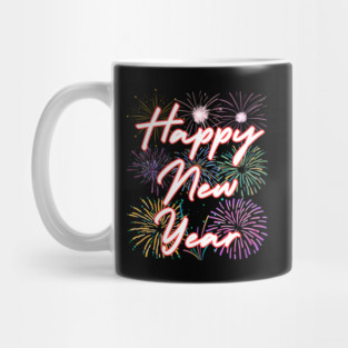 Fireworks and Festive Happy New Year Mug