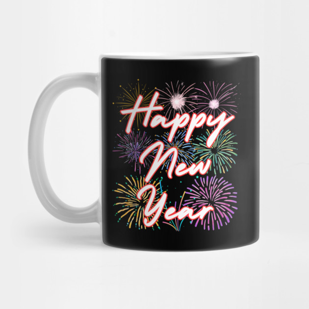 Fireworks and Festive Happy New Year by Creatifly Graphic Tees