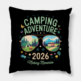 Camping Adventure Life Men Women Kids Family Squad Matching Pillow