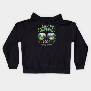 Camping Adventure Life Men Women Kids Family Squad Matching Kids Hoodie