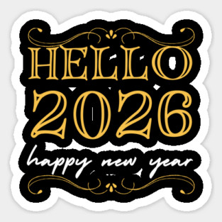 Hello 2026 - Happy New Year Sticker