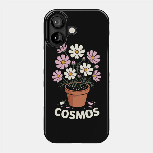 Cosmos Flower Phone Case by CreativeSage