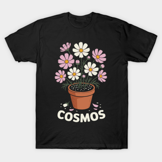 Cosmos Flower T-Shirt by CreativeSage