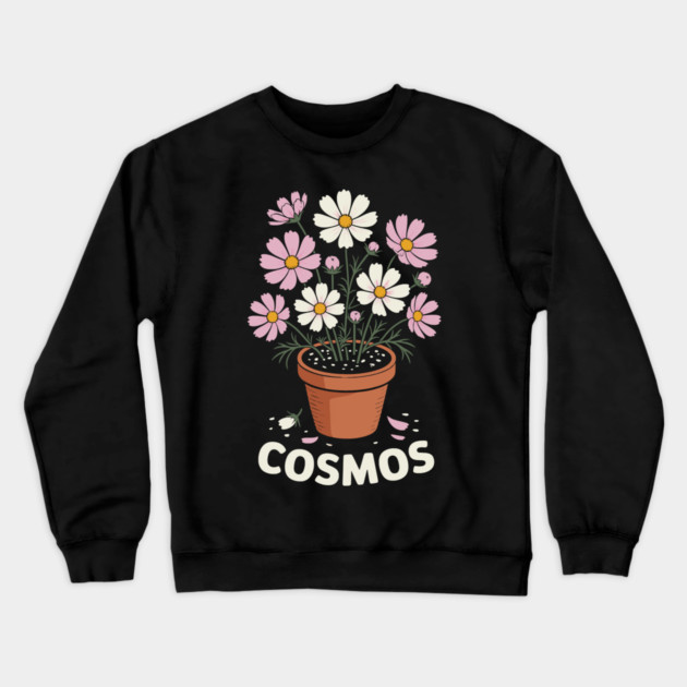 Cosmos Flower Crewneck Sweatshirt by CreativeSage