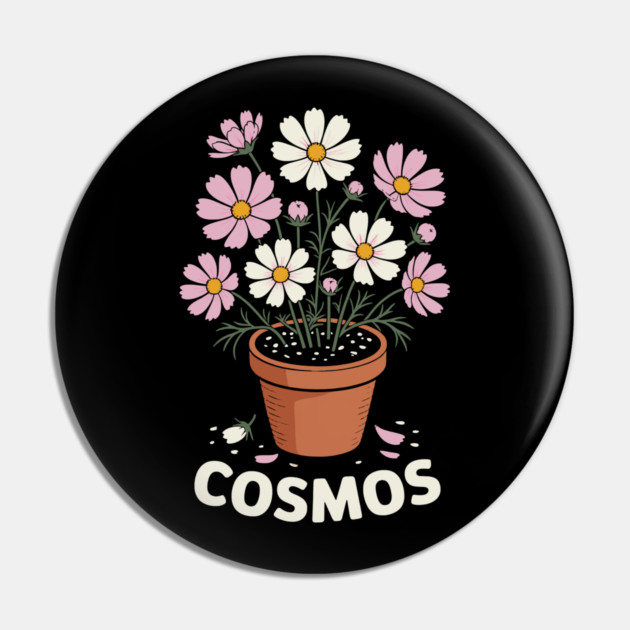 Cosmos Flower Pin by CreativeSage