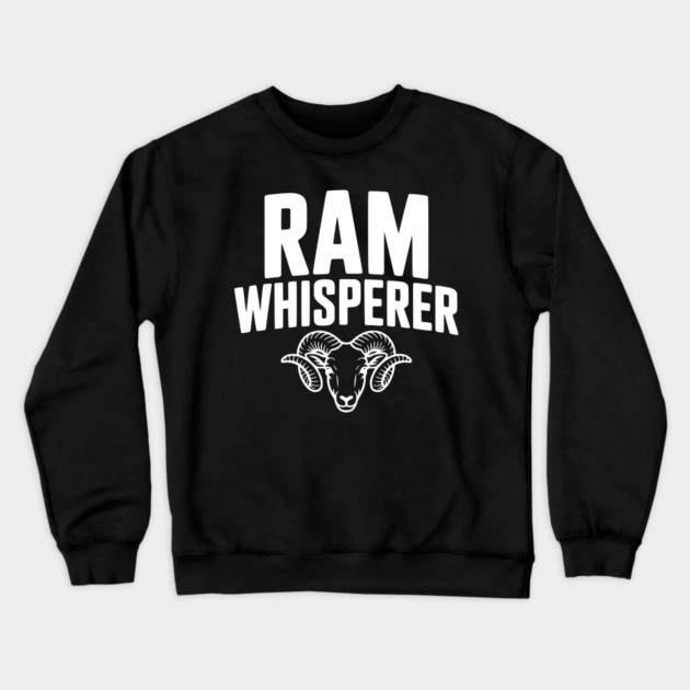 Ram Whisperer Crewneck Sweatshirt by Frank Ring