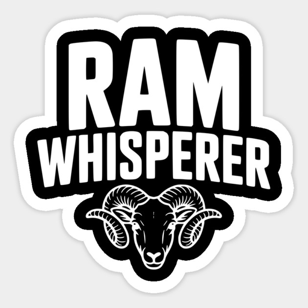 Ram Whisperer Sticker by Frank Ring