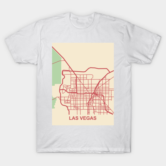 Las Vegas Map Nevada United States City - Las Vegas Nevada - T-Shirt ...