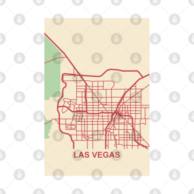 Las Vegas Map Nevada United States City - Las Vegas Nevada - T-Shirt ...