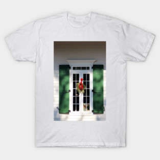 Festive Window with Green Shutters T-Shirt