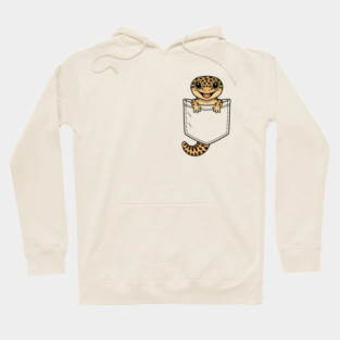 Cute Leopard Gecko Pocket,  Funny Reptile Lizard Owner Gifts for Men, Women, Kids | Awesome Birthday Holiday Gift Hoodie